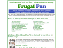 Tablet Screenshot of frugalfun.com